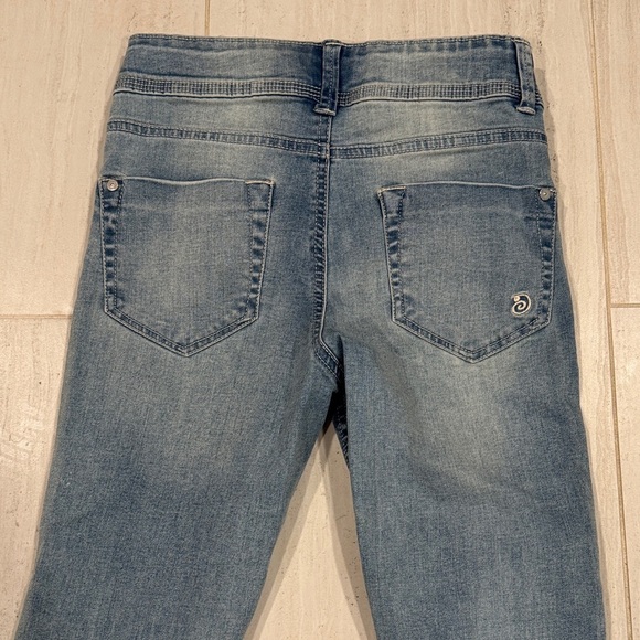 Girls Indigo Blue distressed Denim Jeans size 10 - Picture 6 of 7